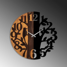 Nástenné hodiny Tree, 56 cm, hnedá - 4