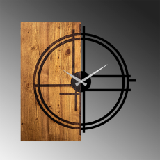 Nástěnné hodiny Wood, 58 cm, hnědá - 5