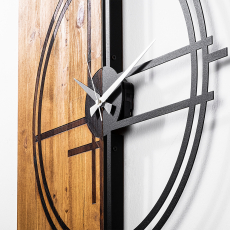 Nástěnné hodiny Wood, 58 cm, hnědá - 6