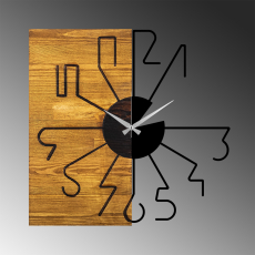 Nástenné hodiny Wooden, 58 cm, hnedá - 6