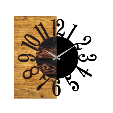 Nástěnné hodiny Wooden Clock, 58 cm, hnědá - 4