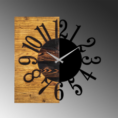 Nástěnné hodiny Wooden Clock, 58 cm, hnědá - 5