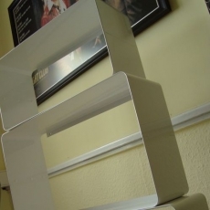 Nástenné police kovové, 3 ks - 6