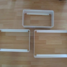 Nástenné police kovové, 3 ks - 7