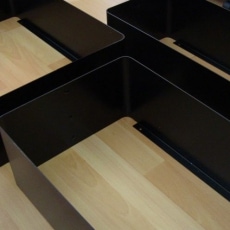 Nástenné police kovové, 3 ks - 8