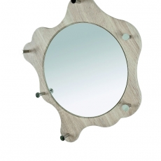 Nástěnné zrcadlo Avenus, dub / chrom - 1
