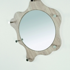 Nástěnné zrcadlo Avenus, dub / chrom - 2
