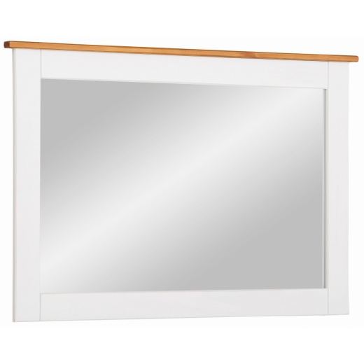 Nástěnné zrcadlo Cosma, 90 cm, bílá - 1