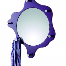Nástěnné zrcadlo s háčky Itab, 56 cm, ostružinová - 1