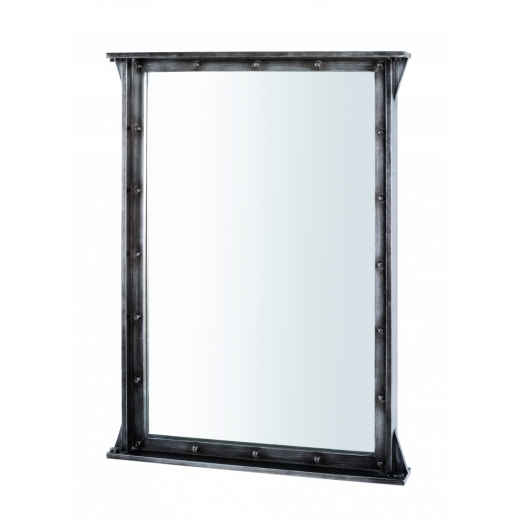 Nástěnné zrcadlo Trident, 90 cm, antracitová - 1