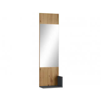 Nástěnné zrcadlo Vogue, 114 cm, dub / antracitová