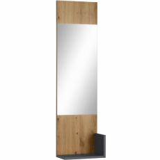 Nástěnné zrcadlo Vogue, 114 cm, dub / antracitová - 1