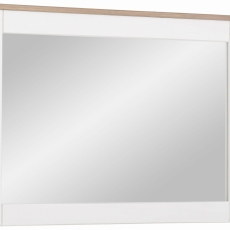 Nástenné zrkadlo Cosma, 90 cm, biela/sivá - 1