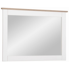Nástenné zrkadlo Cosma, 90 cm, biela/sivá