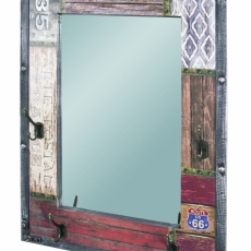 Nástenné zrkadlo so 4 háčikmi Bron, 75 cm - 1