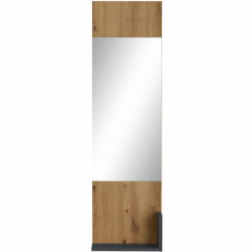 Nástenné zrkadlo Vogue, 114 cm, dub / antracitová - 2