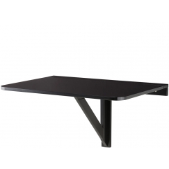 Nástenný jedálenský stôl Treno, 80 cm, čierna