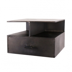 Nástenný kovový nočný stolík Boxit, 44 cm - 1