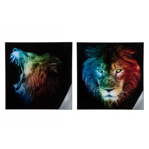 Nástenný obraz Liones (SET 2 ks), viacfarebný - 1