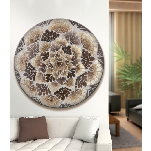 Nástenný obraz Mandala, 100 cm, hnedá - 1