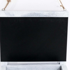 Nástenný regál s tabuľou Simona, 50 cm, antik sivá - 3