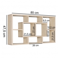 Nástěnný regál Zita, 85 cm, dub - 3