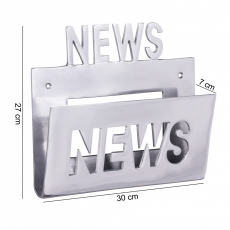 Nástenný stojan na časopisy News, 30 cm - 3