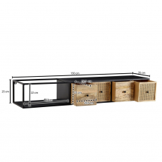 Nástenný televízny stolík Herda, 150 cm, čierna - 4