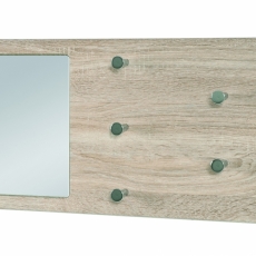 Nástěnný věšák Avenio, 80 cm, dub / chrom - 2
