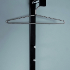 Nástěnný věšák Delon, 70 cm, černá - 2