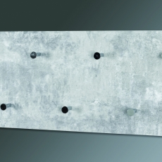 Nástěnný věšák Dilan, 80 cm, beton / chrom - 5