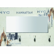 Nástěnný věšák New York, 52 cm, krémová - 2