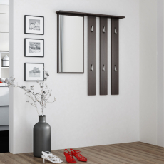 Nástěnný věšák Paris, 112 cm, tmavě hnědá - 2