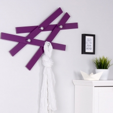 Nástěnný věšák s 4 háčky Miro, 75 cm, ostružinová - 1