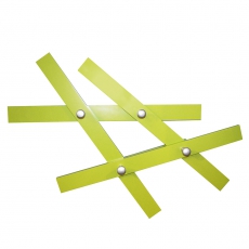 Nástěnný věšák s 4 háčky Miro, 75 cm, zelená - 2