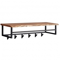 Nástěnný věšák s policí Hank, 100 cm, masiv akát - 1