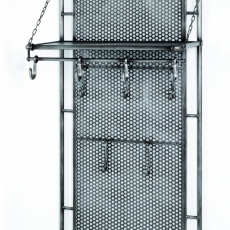 Nástěnný věšák s policí Trident, 120 cm, antracitová - 1