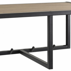 Nástěnný věšák Seaford, 50 cm, černá / dub - 1
