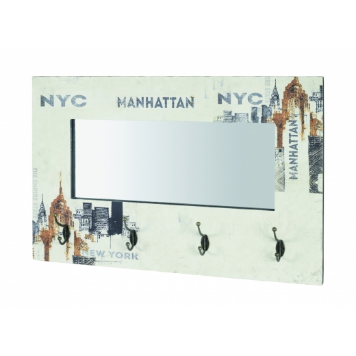 Nástenný vešiak New York, 52 cm, krémová - 1