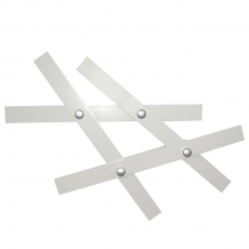 Nástenný vešiak s 4 háčiky Miro, 75 cm, biela - 2