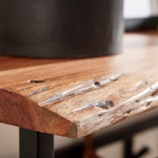 Nástenný vešiak s policou Hank, 100 cm, masív agát - 6