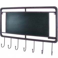 Nástenný vešiak s tabuľou Chalk, 65 cm, hnedá - 1