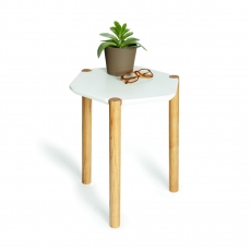 Noční stolek Alex, 41 cm, dřevo/bílá - 1