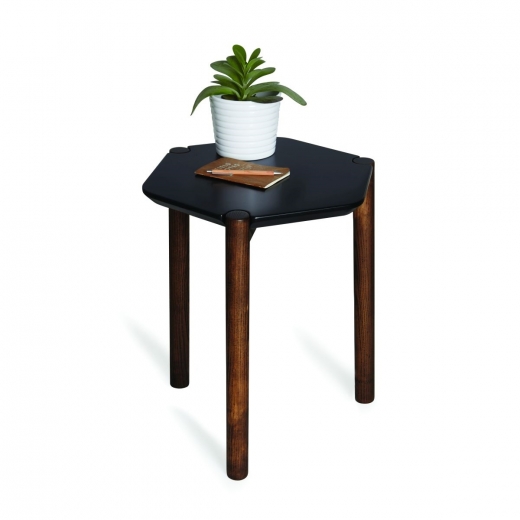 Noční stolek Alex, 41 cm, ořech/černá - 1