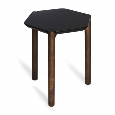 Noční stolek Alex, 41 cm, ořech/černá - 2