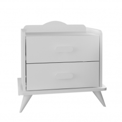Noční stolek Andaz, 59 cm, bílá