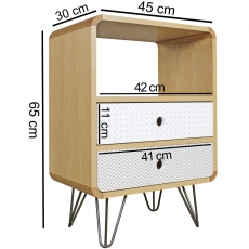 Noční stolek Asta, 65 cm - 3