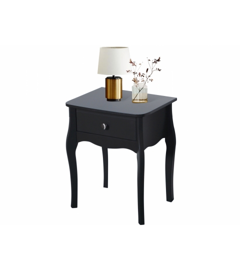 Noční stolek Baroq, 55 cm, černá