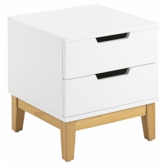 Noční stolek Buca, 45 cm, MDF, bílá