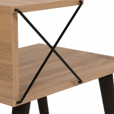 Noční stolek Cross, 50 cm, borovice - 4